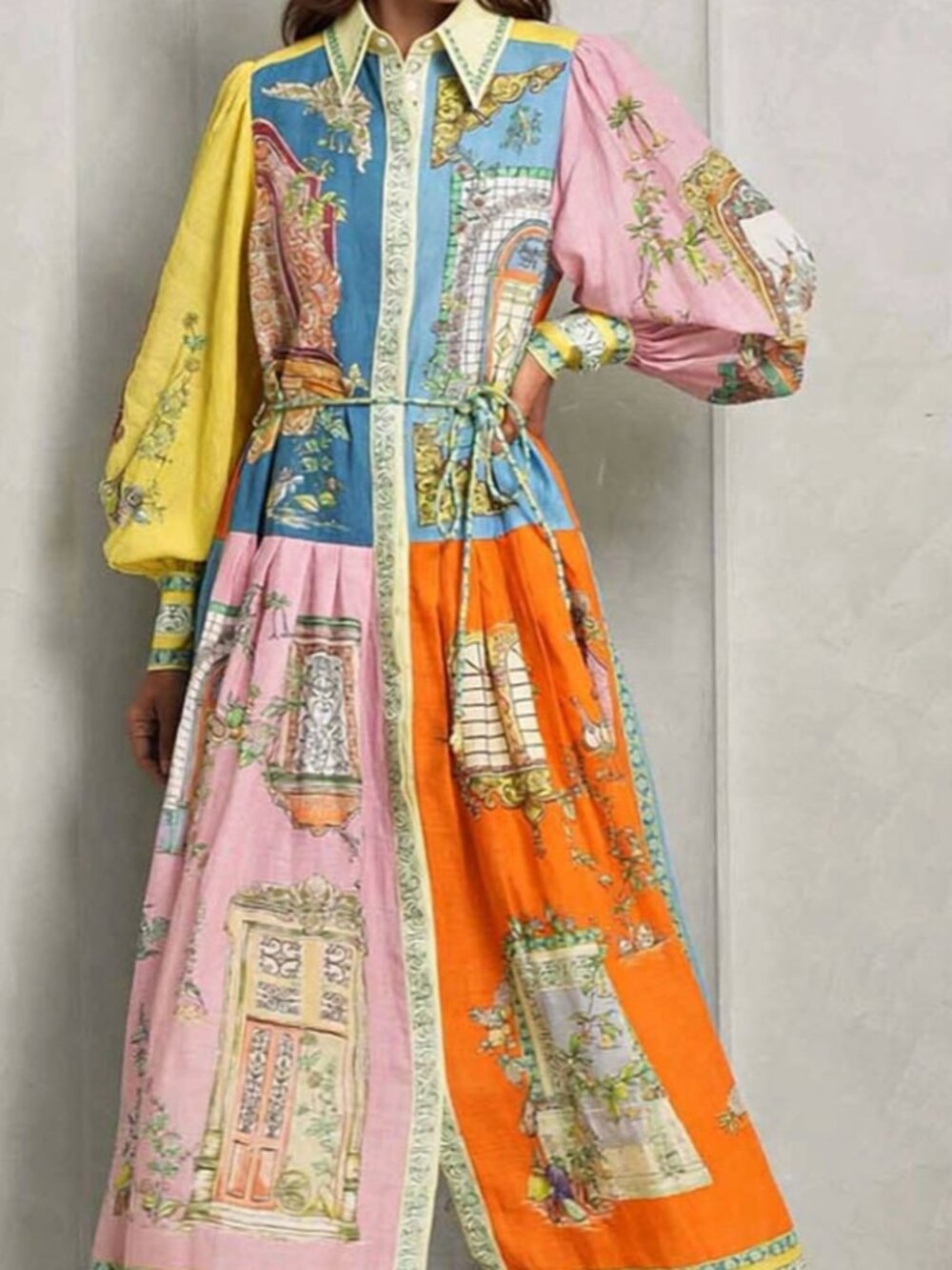Gorgeous Vintage style colorful doll house dress